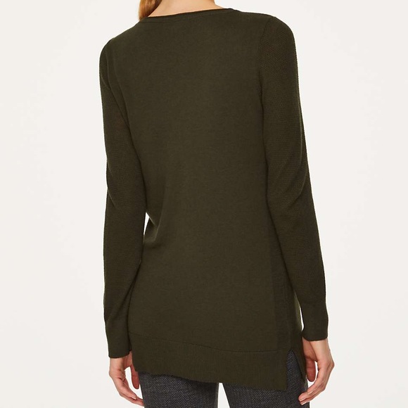 LOFT Textured Sleeve Tunic Sweater - Picture 2 of 2